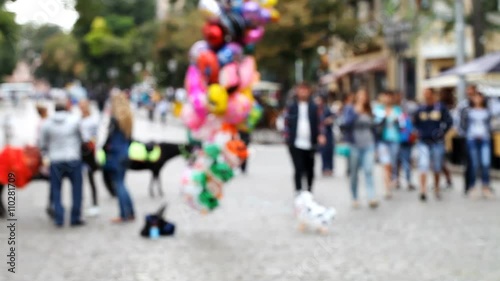 Wallpaper Mural Street, people, traffic, blurred background   /   Street, people , traffic  blurred background Full HD Torontodigital.ca