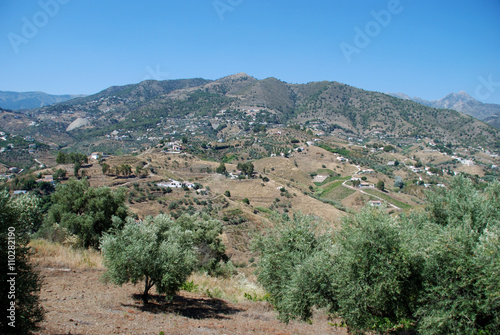 View of the Sierras de Tejeda mountains between Competa and Torrox.