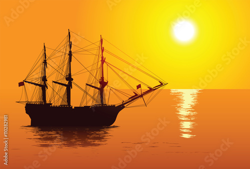 Old sailing ship