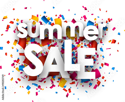 Summer sale paper background.