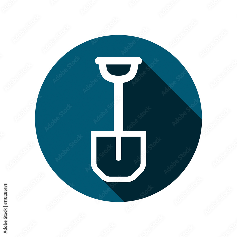 Garden tool detailed vector illustration, simple shovel isolated Garden tool detailed vector illustration, simple shovel isolated