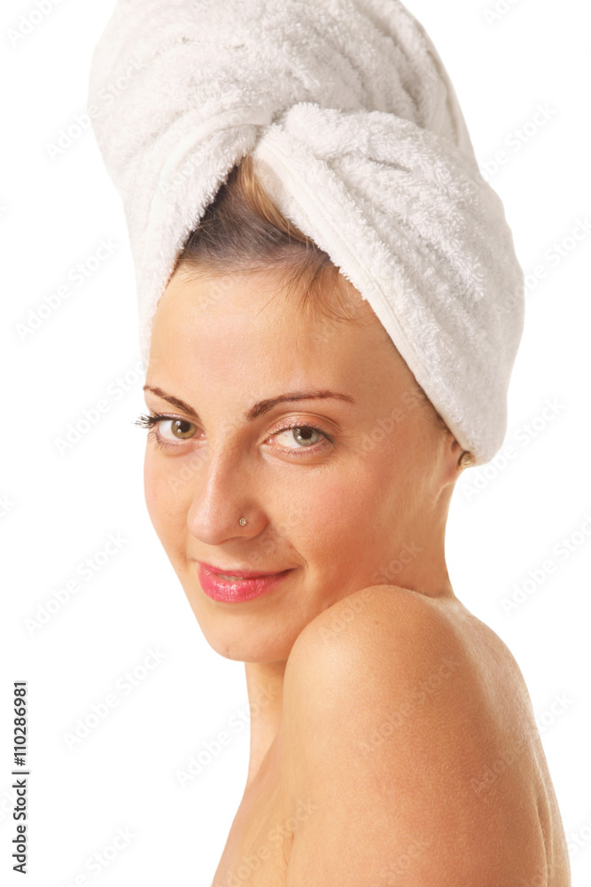woman with a towel woman with a towel