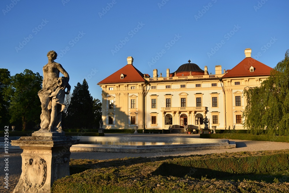 Slavkov baroque castle (national cultural landmark) Slavkov - Austerlitz near Brno, South Moravia, Czech republic.