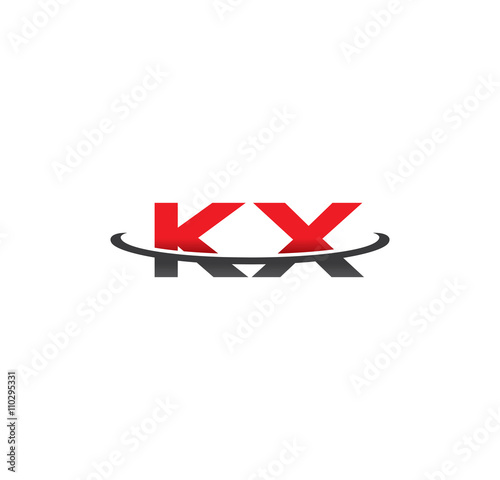 Free Download kx alphabet with swoosh grey and red - GFXLoad