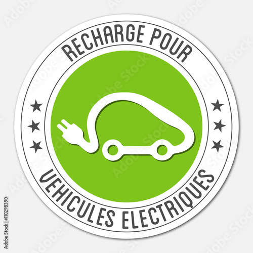 Logo recharge véhicules électriques.