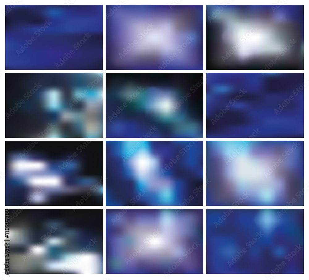 Abstract blurred vector backgrounds.Blue,space
