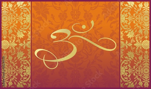 aum syllable, paisley design ,Hinduism, India