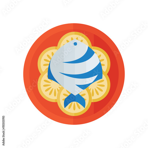 fish salad vector design