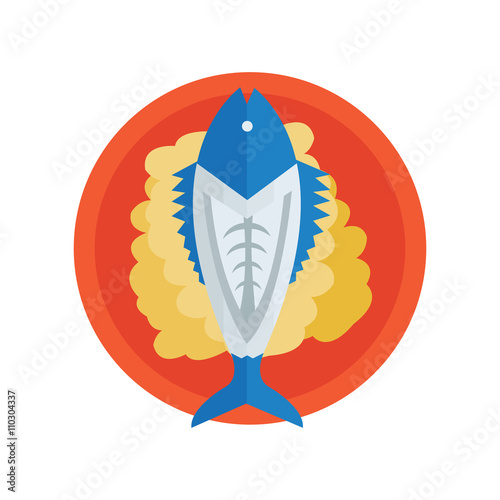 fish salad vector food