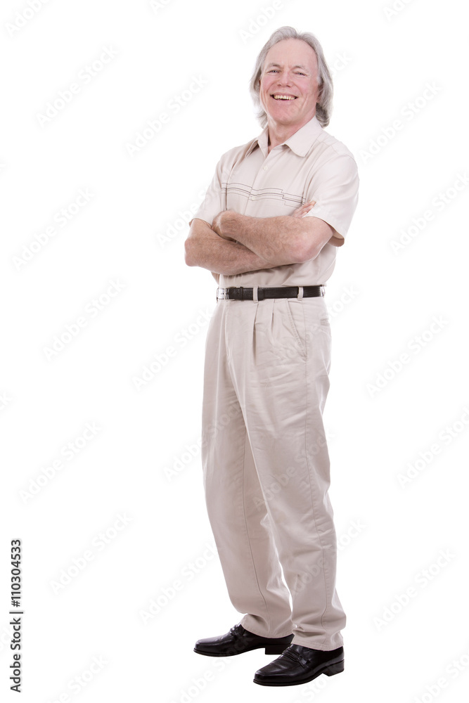 casual man on white casual man on white