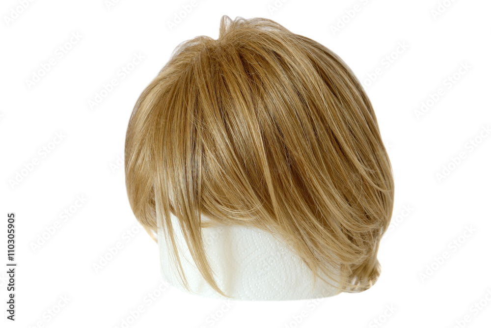 Fototapeta premium female wig isolated on white background