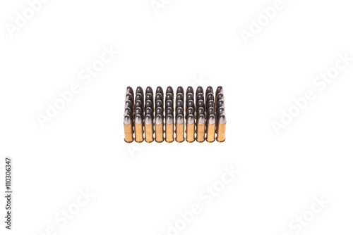 bullets .38mm on white background