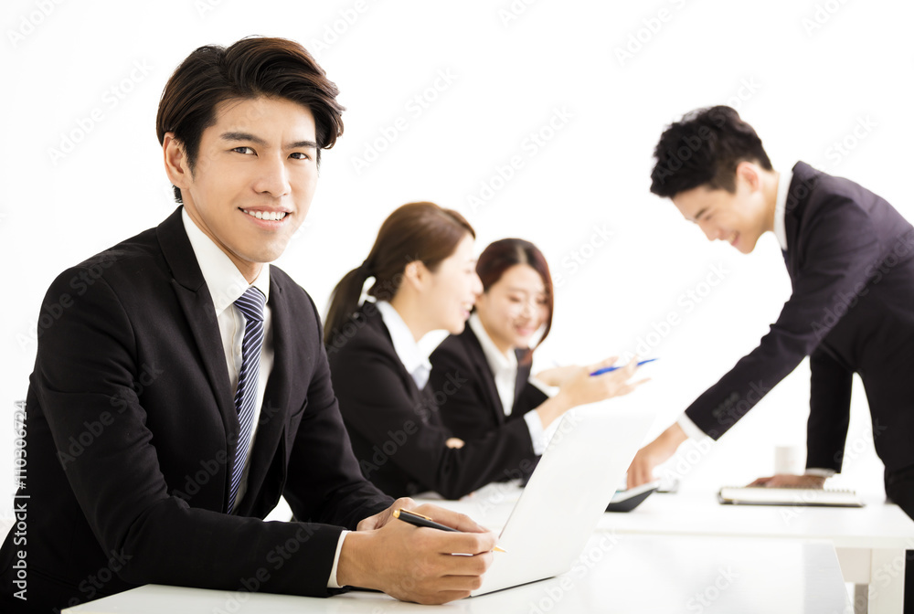 businessman with business people having meeting together businessman with business people having meeting together