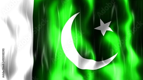 Pakistan Flag Animation, High Quality Quicktime animation, works with all Editing Programs, 20 Seconds Duration photo