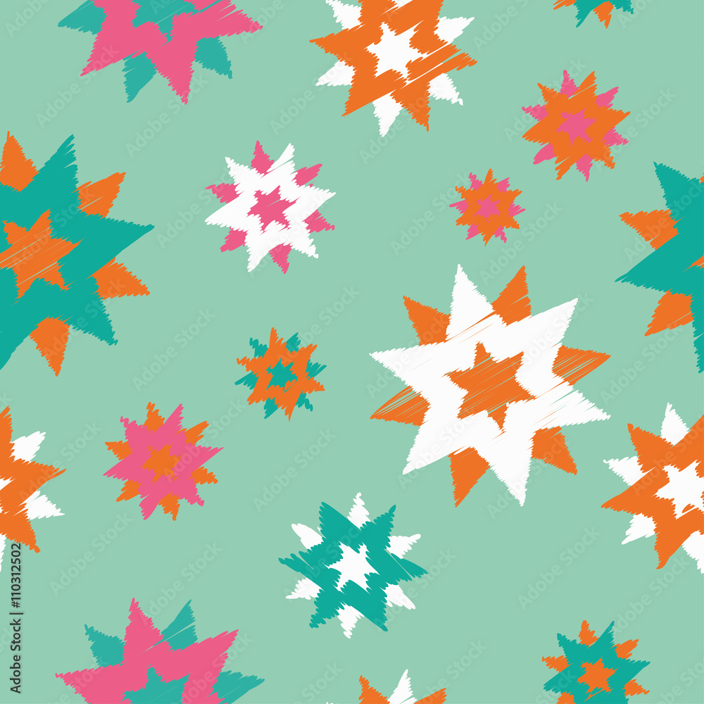 Seamless decorative vector background with stars. Print. Cloth design, wallpaper. Seamless decorative vector background with stars. Print. Cloth design, wallpaper.