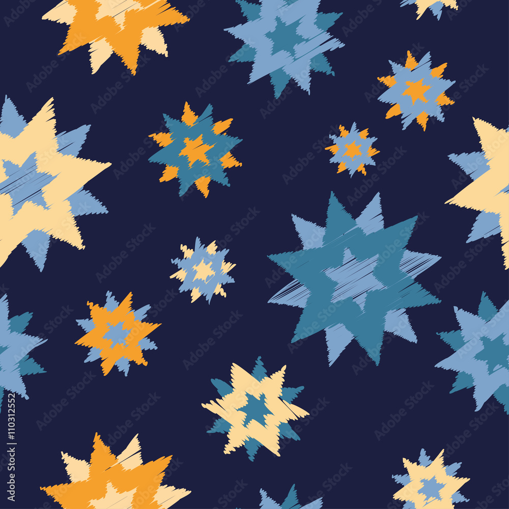 Seamless decorative vector background with stars. Print. Cloth design, wallpaper. Seamless decorative vector background with stars. Print. Cloth design, wallpaper.