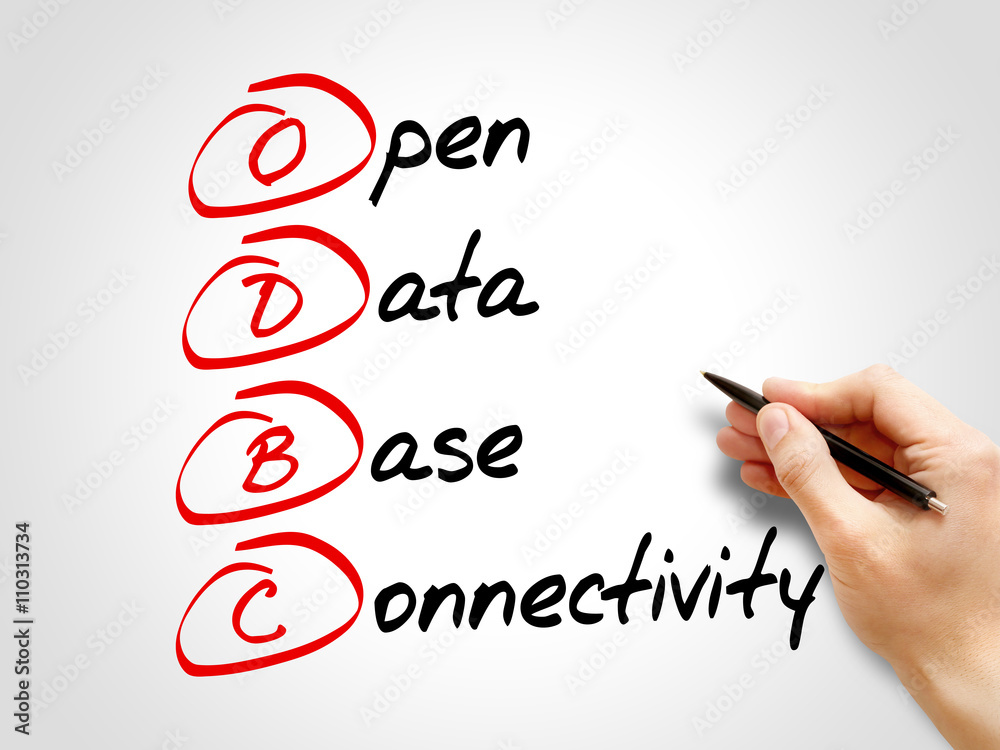 ODBC Open Database Connectivity, acronym concept ODBC Open Database Connectivity, acronym concept