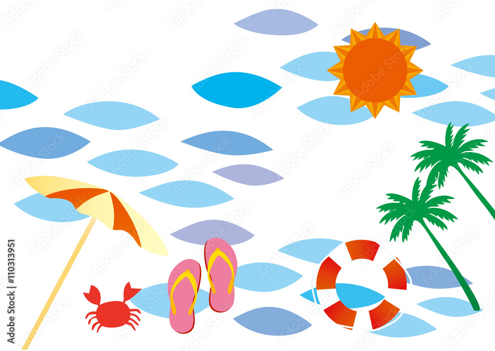 Naklejka premium シー 夏の素材