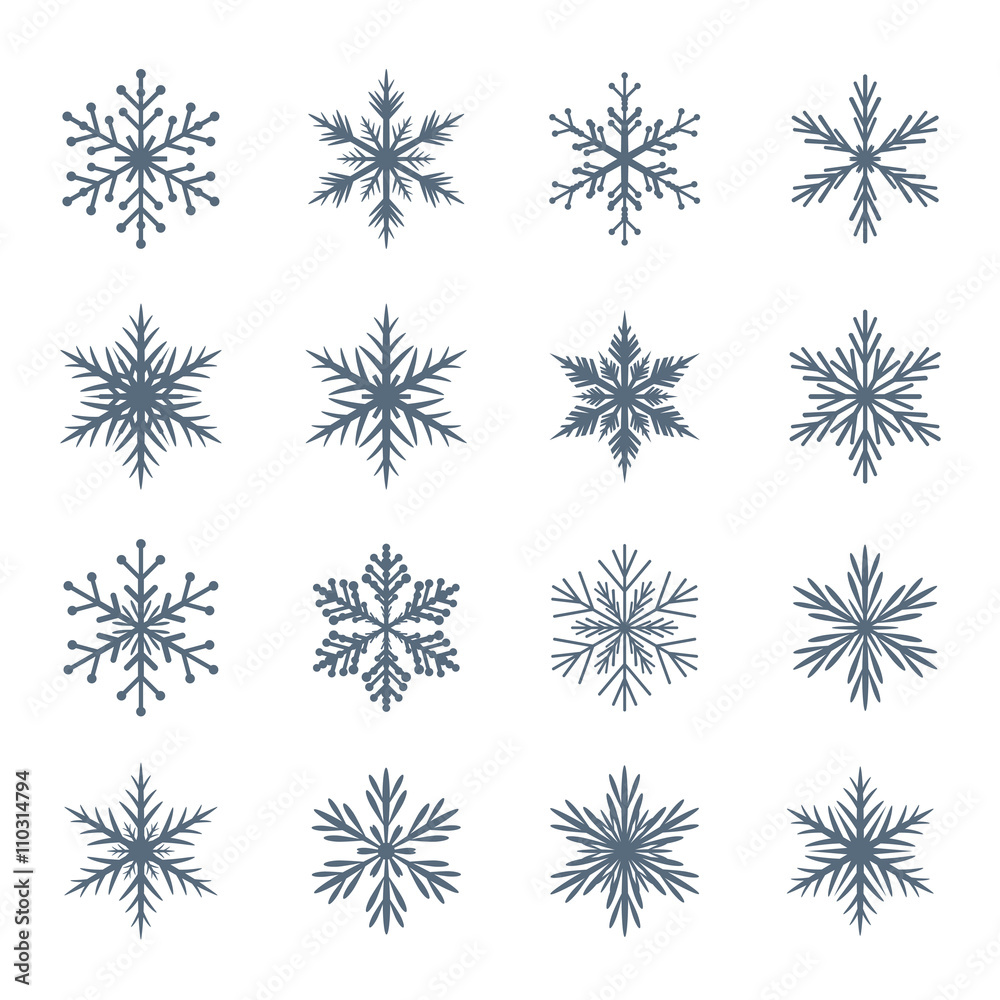 Collection of Vector Snowflakes. Collection of Vector Snowflakes.