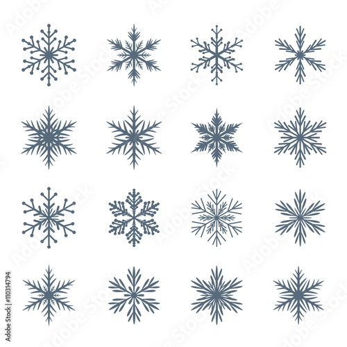 Collection of Vector Snowflakes.