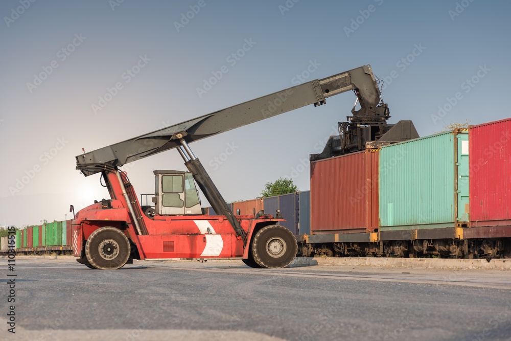 forklift handling container loading box forklift handling container loading box