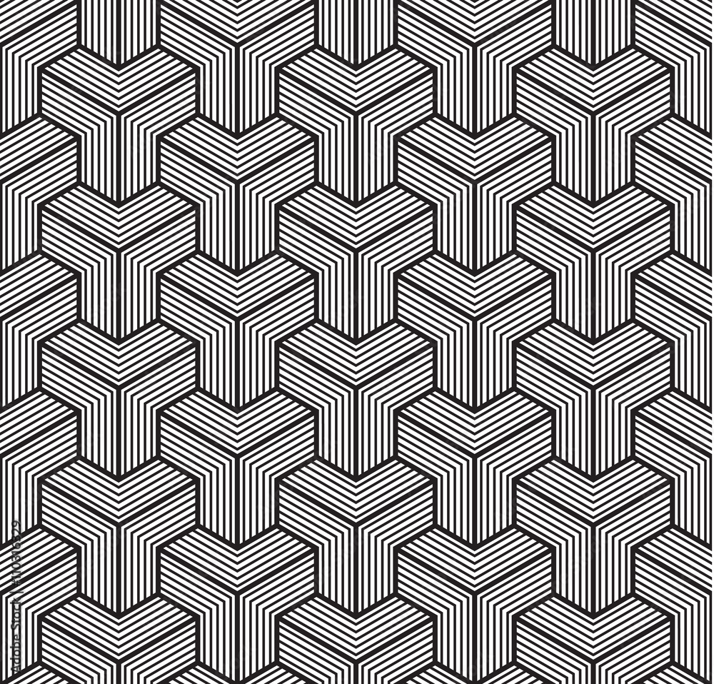 Geometric background, line design. Sacred geometry. Seamless pattern, vector illustration