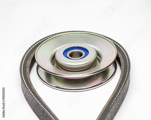 Belt pulley white background