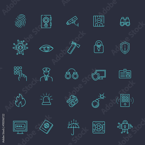 Security icons set