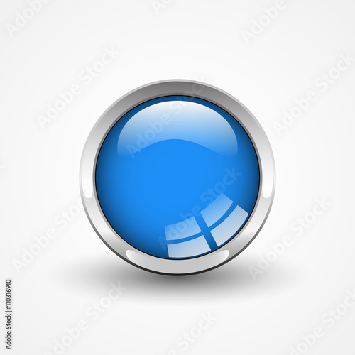 Blue round web button