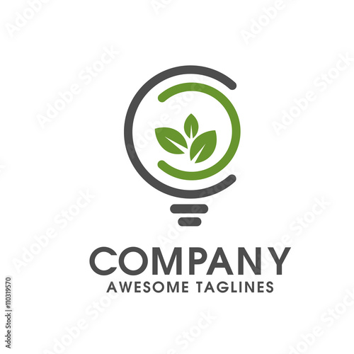 green innovative logo vector,Green concept, geometric design eco leaf. Vector