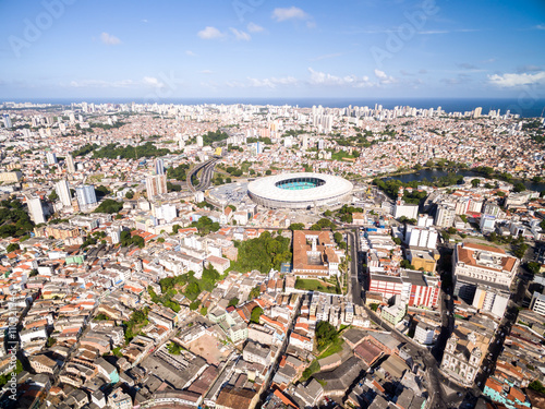 Fotografie Aerial view of Salvador City in Bahia, Brazil