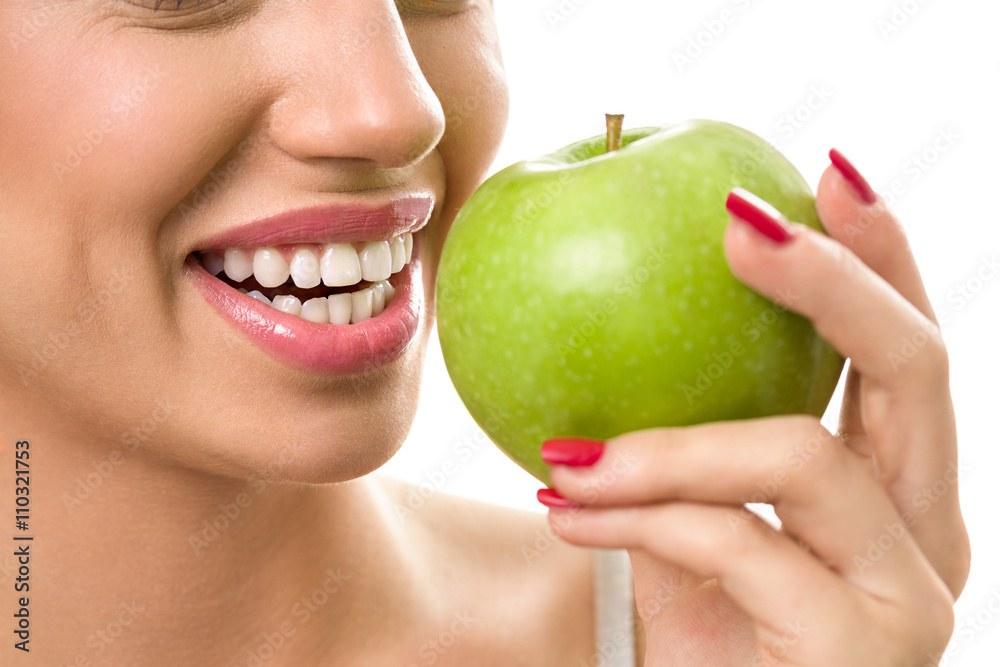 Healthy smile with white teeth Healthy smile with white teeth