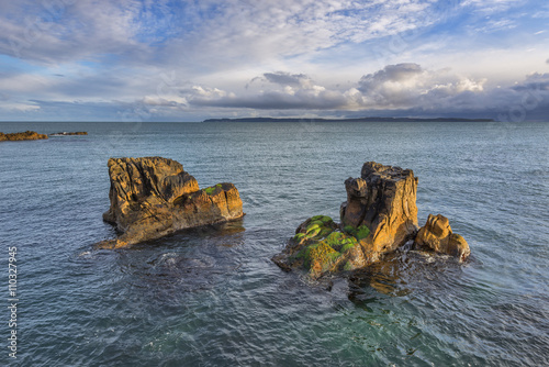 Pan's Rock, Ballycastle, Antrim Coast landscape in North Ireland