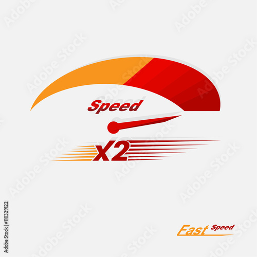 Vector speedometer scale