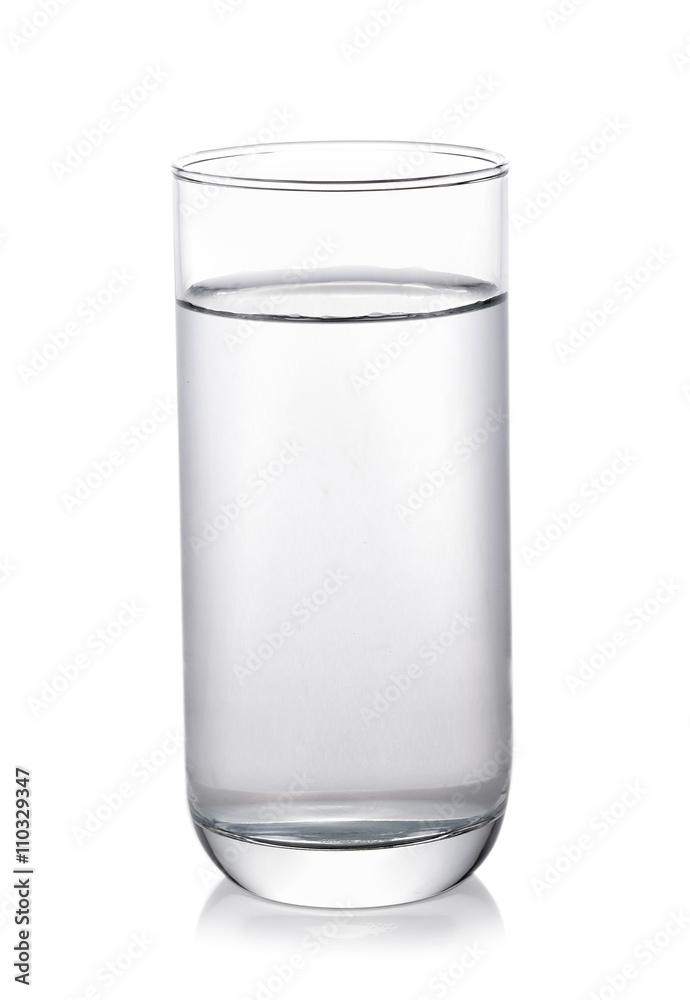 Glass with water on white background Glass with water on white background