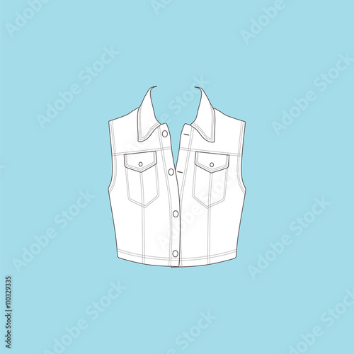  denim vest. casual wear. vest.