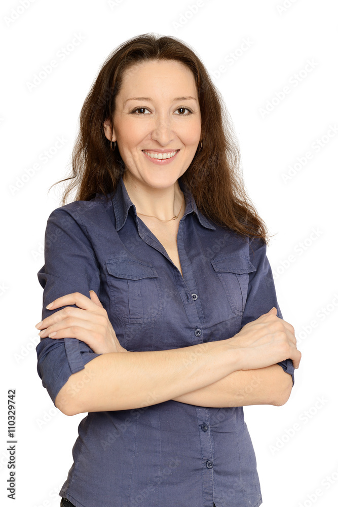 Attractive businesswoman with her arms crossed Attractive businesswoman with her arms crossed