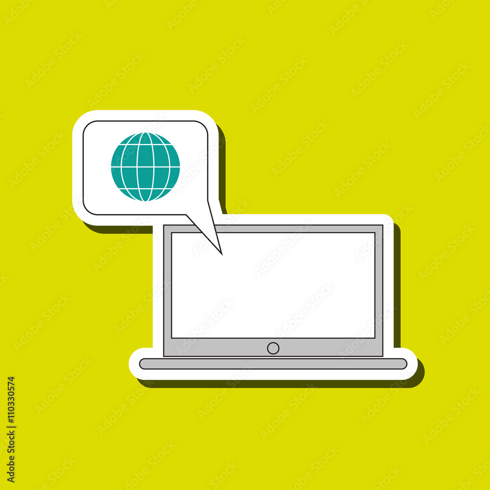 technology design. laptop illustration. media icon