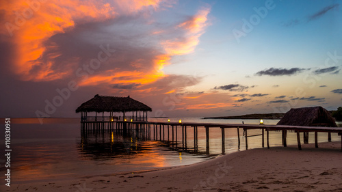 Konstfotografi Sonnenuntergang auf Cayo Santa Maria, Kuba
