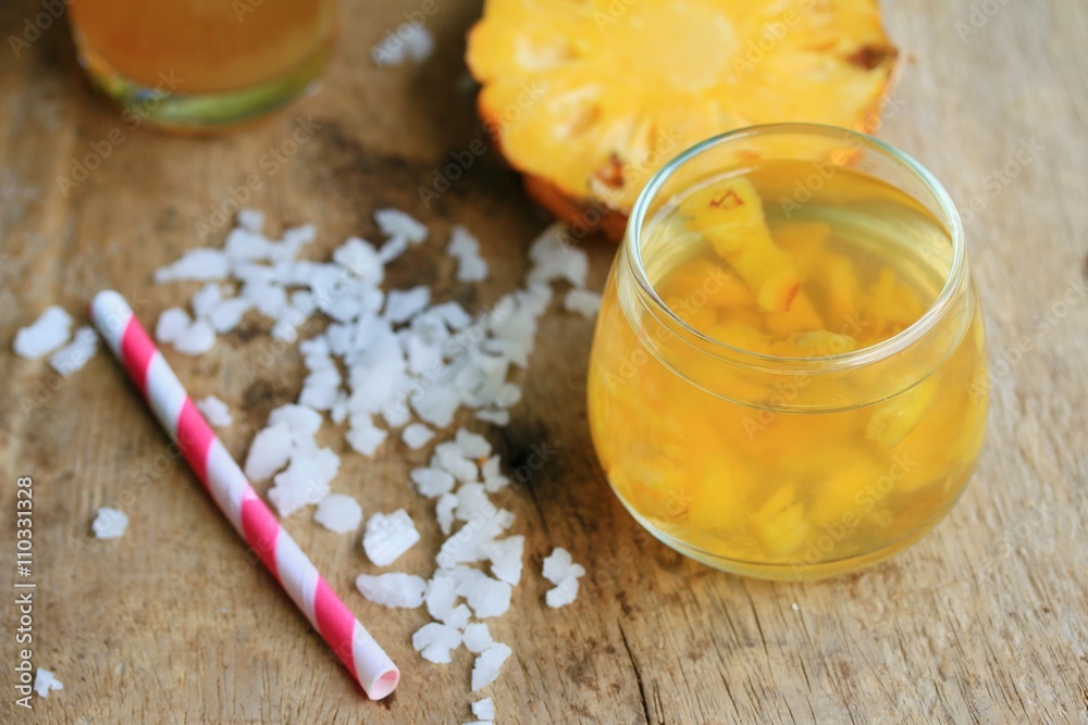 fresh pineapple with juice fresh pineapple with juice