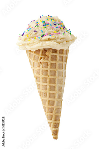  ice cream cone with sprinkles