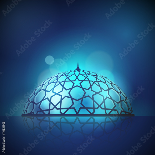 Mosque dome for islamic background design