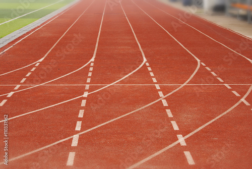  Running track for athletics and sport