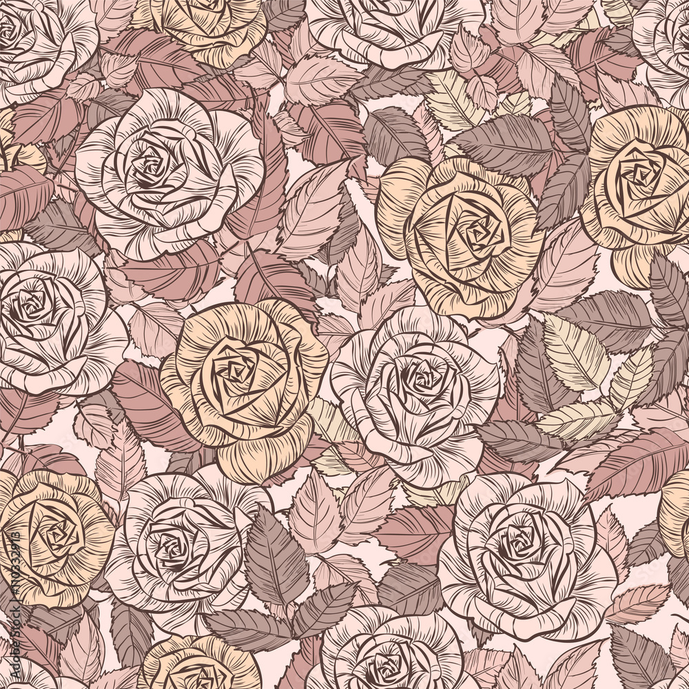 seamless pattern of roses seamless pattern of roses
