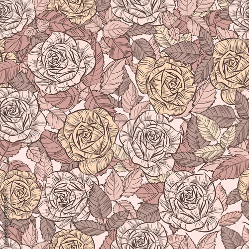 seamless pattern of roses © yuliana_s