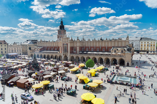 Market square in Krakow, Poland photo