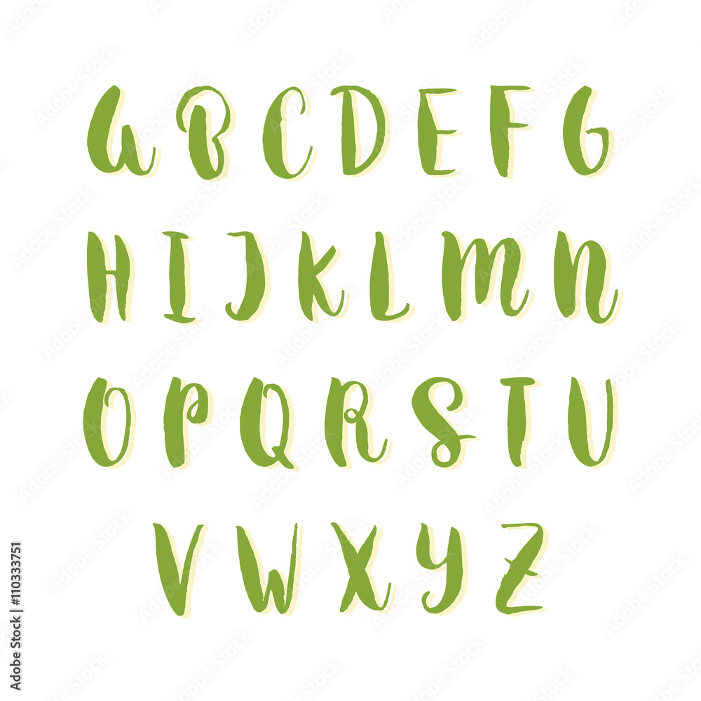 Hand drawn vector alphabet Hand drawn vector alphabet