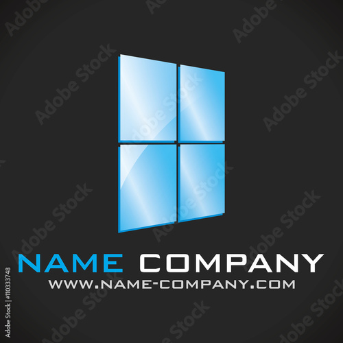 artisan logo fenêtre menuisier vitre