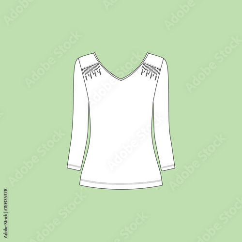 blouse lady long sleeve jersey.