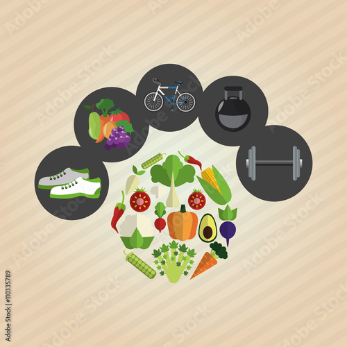 Healthy lifestyle.fitness design.  bodybuilding concept